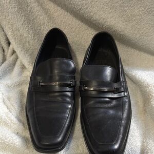 Men's Black Leather Loafers